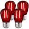 Luxrite S14 LED Edison Red Light Bulbs 0.5W Colored Bulb for String Lights E26 Base, 4PK LR21730-4PK - alternate 1